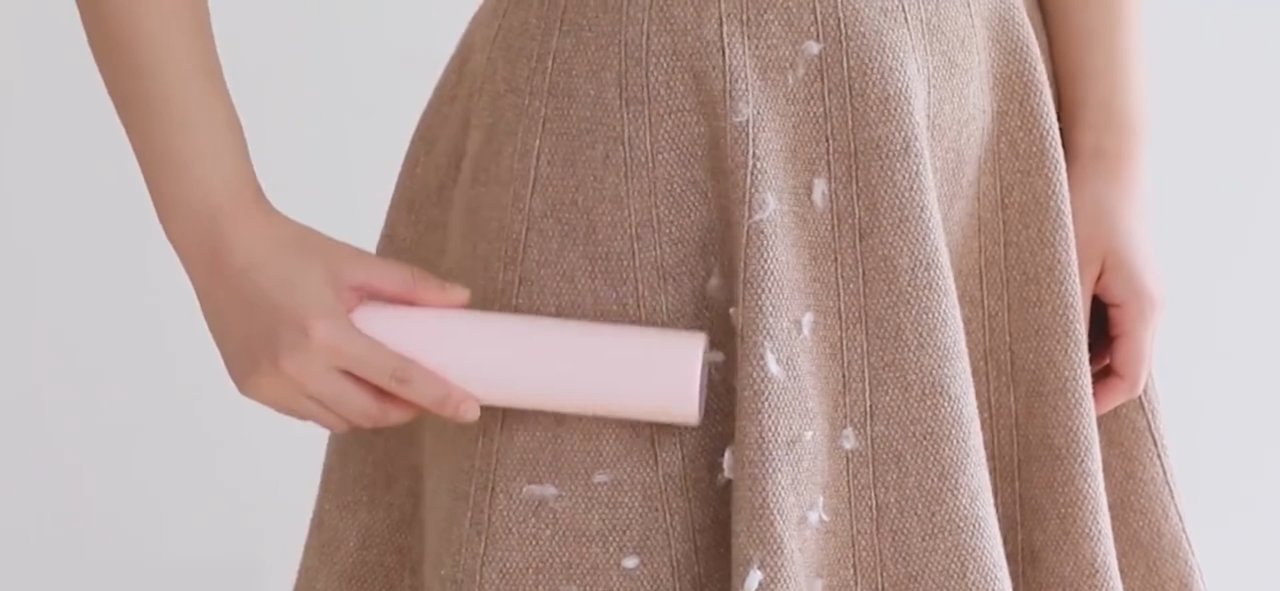 La brosse CLEAN passée sur une maille.